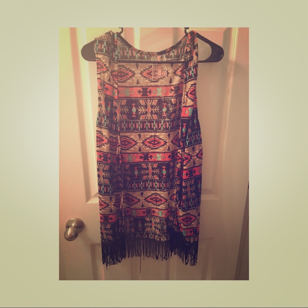 Mid length Aztec vest